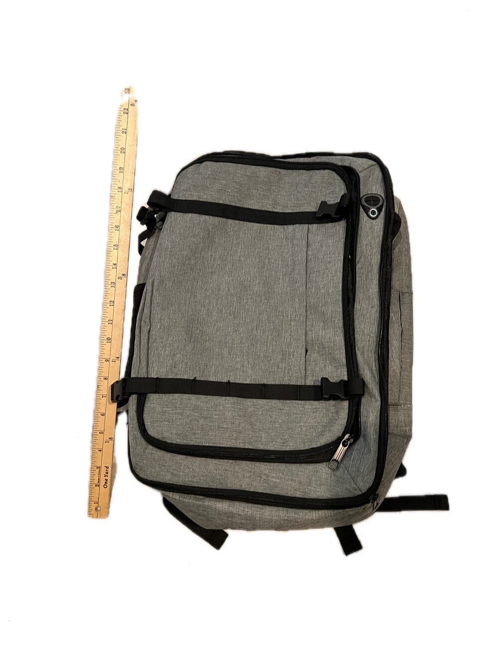 Target Clamshell Gray Black Padded Backpack 20" Tall